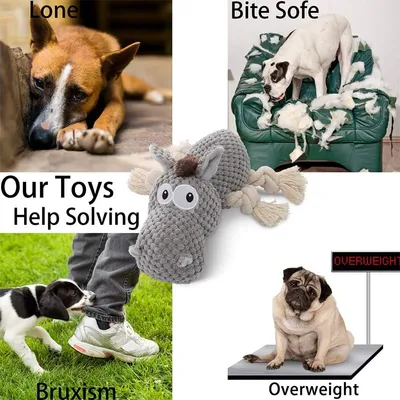 MCBOSON Jouet Peluche Âne Gris Grinçant Petite/Moyenne/Grande Taille MCBOSON Jouet Peluche Âne Gris Grinçant Petite/Moyenne/Grande Taille