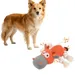 MCBOSON Jouet grinçant vache orange peluche coton