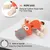 MCBOSON Jouet grinçant vache orange peluche coton MCBOSON Jouet grinçant vache orange peluche coton