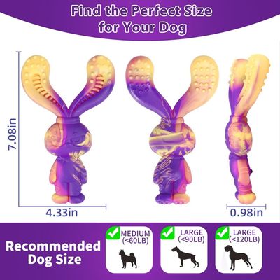 MCBOSON Violet (Lapin) Jouet à Mâcher Indestructible Chien