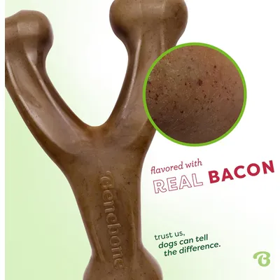 MCBOSON Jouet à mâcher moyen bacon wishbone chiens compulsifs