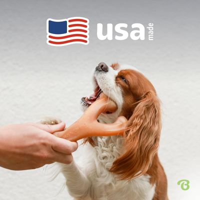 MCBOSON Jouet à mâcher moyen bacon wishbone chiens compulsifs