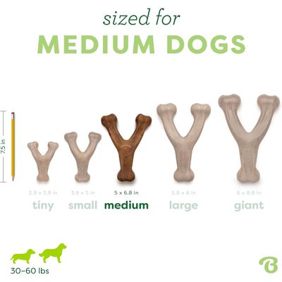 MCBOSON Jouet à mâcher moyen bacon wishbone chiens compulsifs