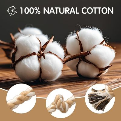 MCBOSON Corde Jouet 4 Nœuds 100% Coton