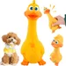 MCBOSON Jouet Poulet Latex Jaune