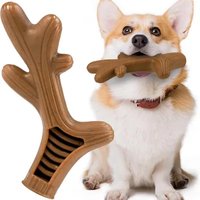 MCBOSON Goût bœuf jouet chien forme bois de cerf MCBOSON Goût bœuf jouet chien forme bois de cerf