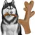 MCBOSON Goût bœuf jouet chien forme bois de cerf MCBOSON Goût bœuf jouet chien forme bois de cerf