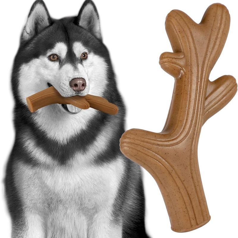 MCBOSON Goût bœuf jouet chien forme bois de cerf