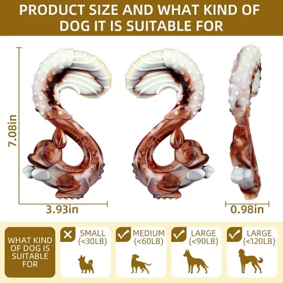 MCBOSON Goût bœuf jouet chien forme crabe