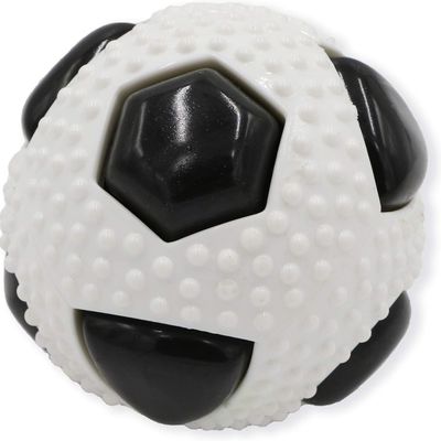 ZooVenture Balle Chien Football - Parfum Bœuf, Sonore, 8cm