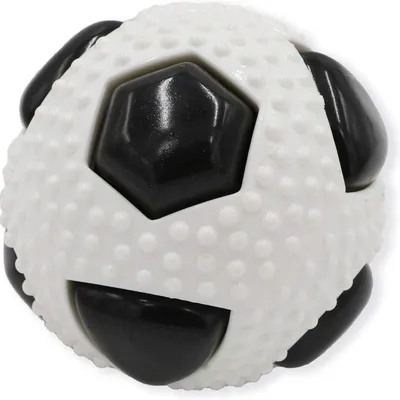 ZooVenture Balle Chien Football - Parfum Bœuf, Sonore, 8cm