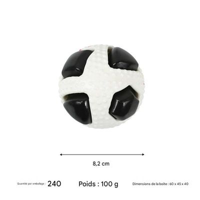 ZooVenture Balle Chien Football - Parfum Bœuf, Sonore, 8cm