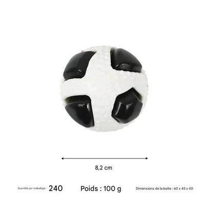 ZooVenture Balle Chien Football - Parfum Bœuf, Sonore, 8cm