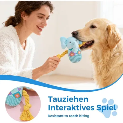 ZooVenture Jouet Elephant Corde Chien Races Moyennes
