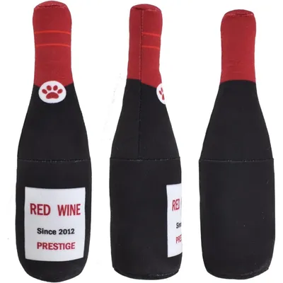 PetTribes - Jouet Peluche Bouteille Vin pour Chiot, Sifflet 22cm PetTribes - Jouet Peluche Bouteille Vin pour Chiot, Sifflet 22cm