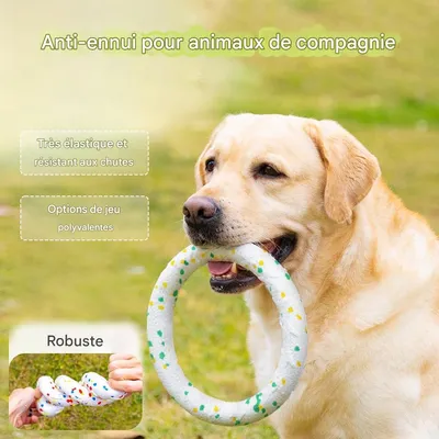 FurryFusion Jouet pour chiens: Anneau, boule et frisbee résistants