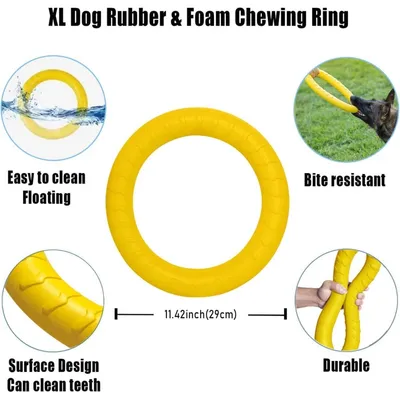 Zoomtopia Disque flottant petit chien EVA jaune indestructible Zoomtopia Disque flottant petit chien EVA jaune indestructible