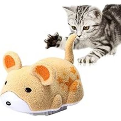 ZooVenture Souris Interactive Chat - Peluche, Vibrante, Sonore