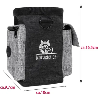 ZooVenture Sac Friandises Chien 2en1 Portable Noir