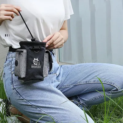 ZooVenture Sac Friandises Chien 2en1 Portable Noir