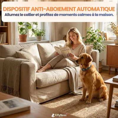 MCBOSON Collier anti-aboiement automatique noir 3 modes 7 niveaux MCBOSON Collier anti-aboiement automatique noir 3 modes 7 niveaux