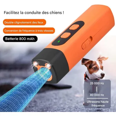 Zoomtopia Anti-aboiement ultrason puissant pour chien rechargeable 25-40kHz Zoomtopia Anti-aboiement ultrason puissant pour chien rechargeable 25-40kHz