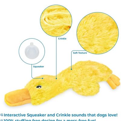 ZooVenture Jouet Chien Canard Peluche - Doux, Sonore, Antisalissant