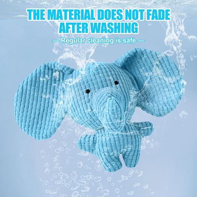 ZooVenture Jouet Éléphant Bleu Chien Peluche