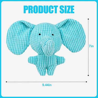 ZooVenture Jouet Éléphant Bleu Chien Peluche