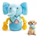 MCBOSON Plüschelefant mit Seil und Sound
