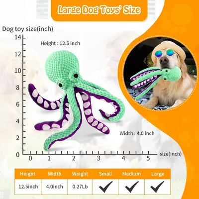 Zoomtopia Jouets pour Chiens poulpe bleu qui couine 34cm 6 pattes Zoomtopia Jouets pour Chiens poulpe bleu qui couine 34cm 6 pattes