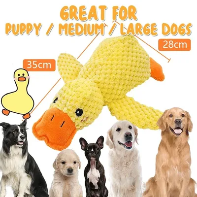 PetTribes - Jouet Peluche Canard pour Chien 35cm, Sifflet Intérieur PetTribes - Jouet Peluche Canard pour Chien 35cm, Sifflet Intérieur