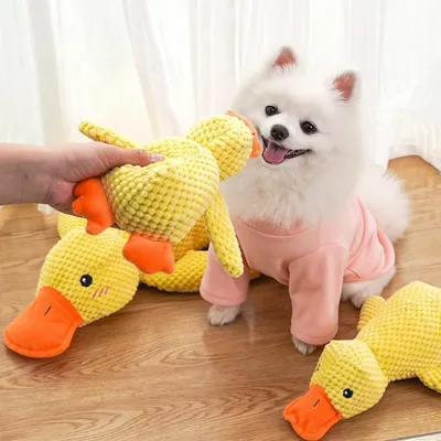 Zoomtopia Jouet pour Chiens anti-stress canard jaune coutures doubles Zoomtopia Jouet pour Chiens anti-stress canard jaune coutures doubles
