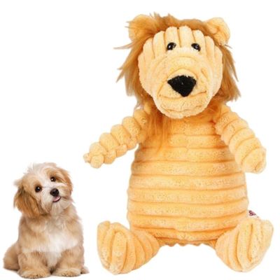 Pawffee Jouet pour petits chiens en forme de lion - Jouet en peluche