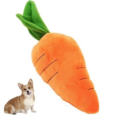 ZooVenture Jouet Peluche Carotte Chien Couineur