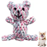 Pawffee Jouet de nettoyage dentaire en forme d'ours en peluche pour chiens