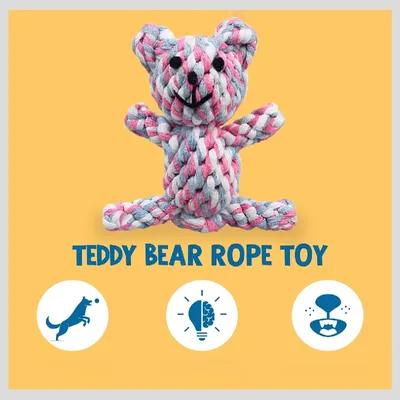 Pawffee Jouet de nettoyage dentaire en forme d'ours en peluche pour chiens Pawffee Jouet de nettoyage dentaire en forme d'ours en peluche pour chiens