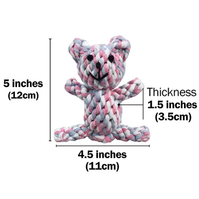 Pawffee Jouet de nettoyage dentaire en forme d'ours en peluche pour chiens Pawffee Jouet de nettoyage dentaire en forme d'ours en peluche pour chiens