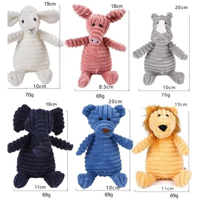 Pawffee Jouet en peluche pour petits chiens en forme de rhinocéros Pawffee Jouet en peluche pour petits chiens en forme de rhinocéros