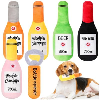 Pawffee 6 pcs pour chien en forme de bouteille de bière et tire bouchon