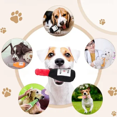 Pawffee 6 pcs pour chien en forme de bouteille de bière et tire bouchon Pawffee 6 pcs pour chien en forme de bouteille de bière et tire bouchon