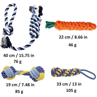 ZooVenture Jouets Mâcher Chien Coton 4 Pièces