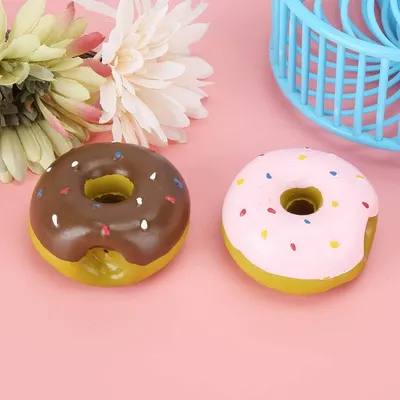 PetTribes Jouet Donut Latex pour Chien Lot de 2 Sonette PetTribes Jouet Donut Latex pour Chien Lot de 2 Sonette