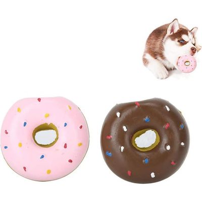 PetTribes Jouet Donut Latex pour Chien Lot de 2 Sonette