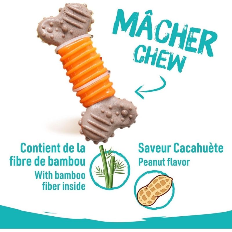 HausPets Os à mâcher chien TPR marron bacon