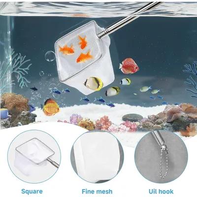 ZooVenture Épuisette Aquarium Extensible Inox ZooVenture Épuisette Aquarium Extensible Inox