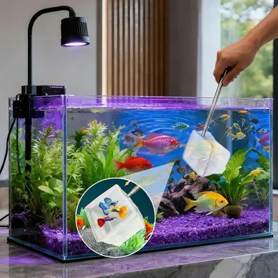 ZooVenture Épuisette Aquarium Extensible Inox ZooVenture Épuisette Aquarium Extensible Inox