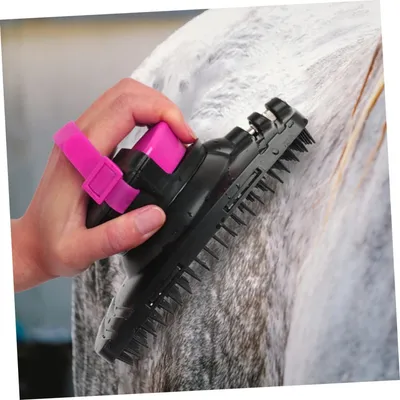 ZooVenture Pferd Reinigungsbürste - Ergonomisch, Wasserstrahl