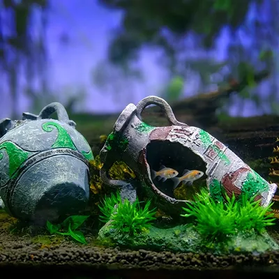 FurryFusion Zerbrochene Vase Design für Aquarien