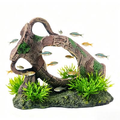 FurryFusion Décoratif en forme de vase brisé pour aquarium